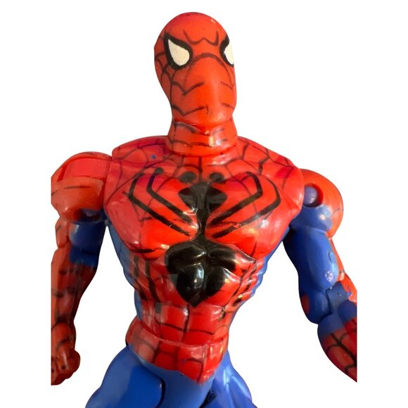 1998 Marvel Toy Biz Spider-Man Action Figure Red & Blue Classic Design 5.5" - Picture 2 of 4